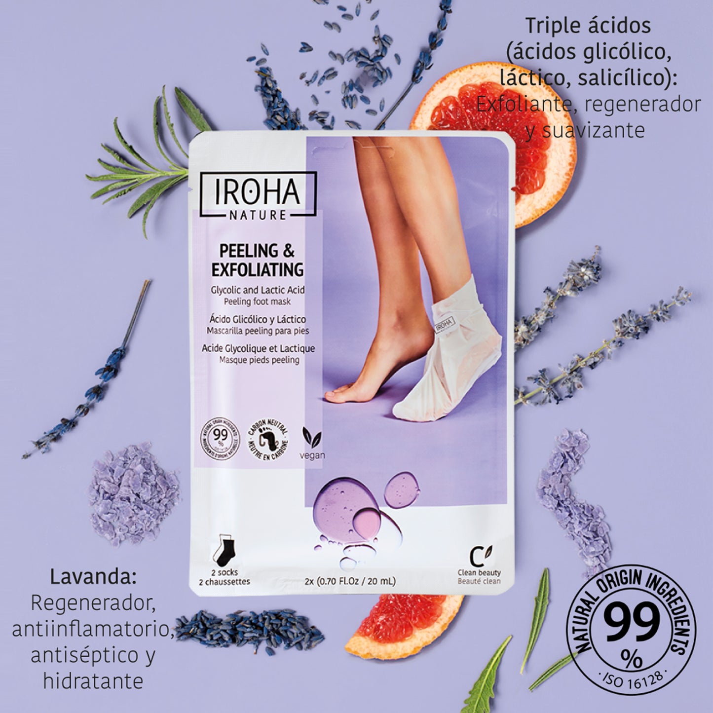 Chaussettes Peeling et Exfoliantes à l'Acide Glycolique