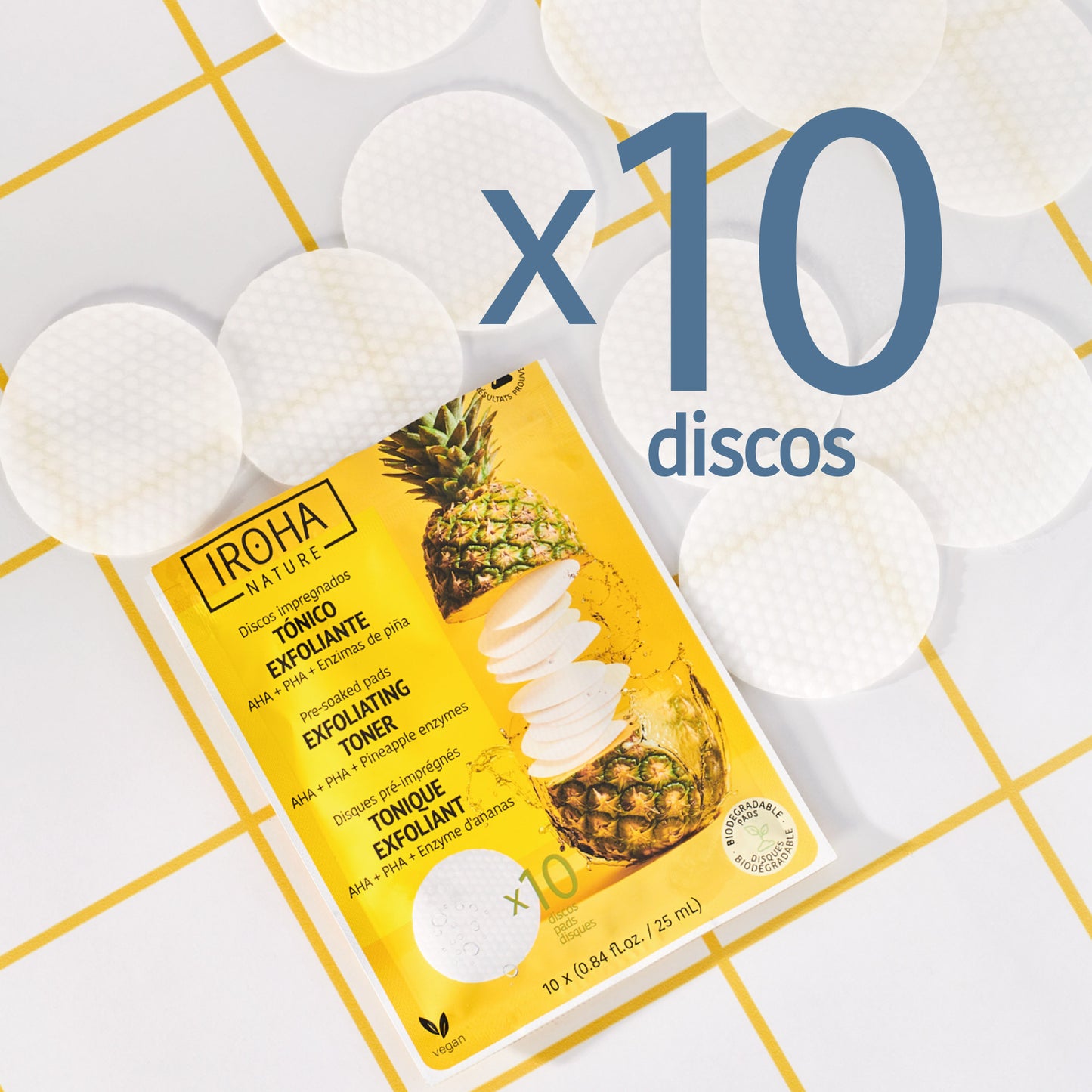 Disques Toniques Exfoliants et Illuminateurs à l'Acide Glycolique