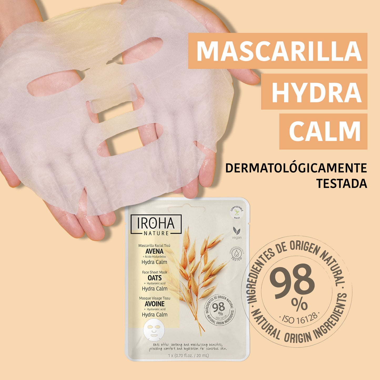 Masque hydratant apaisant à l'avoine