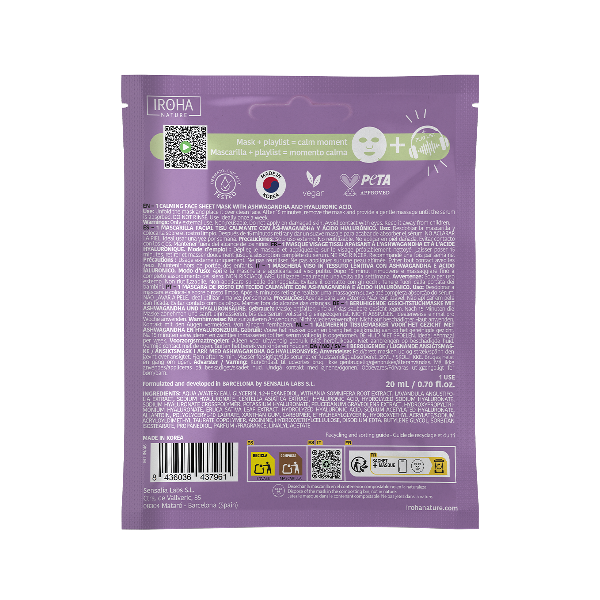 Mascarilla MINDFUL RITUAL Calmante con Ashwagandha