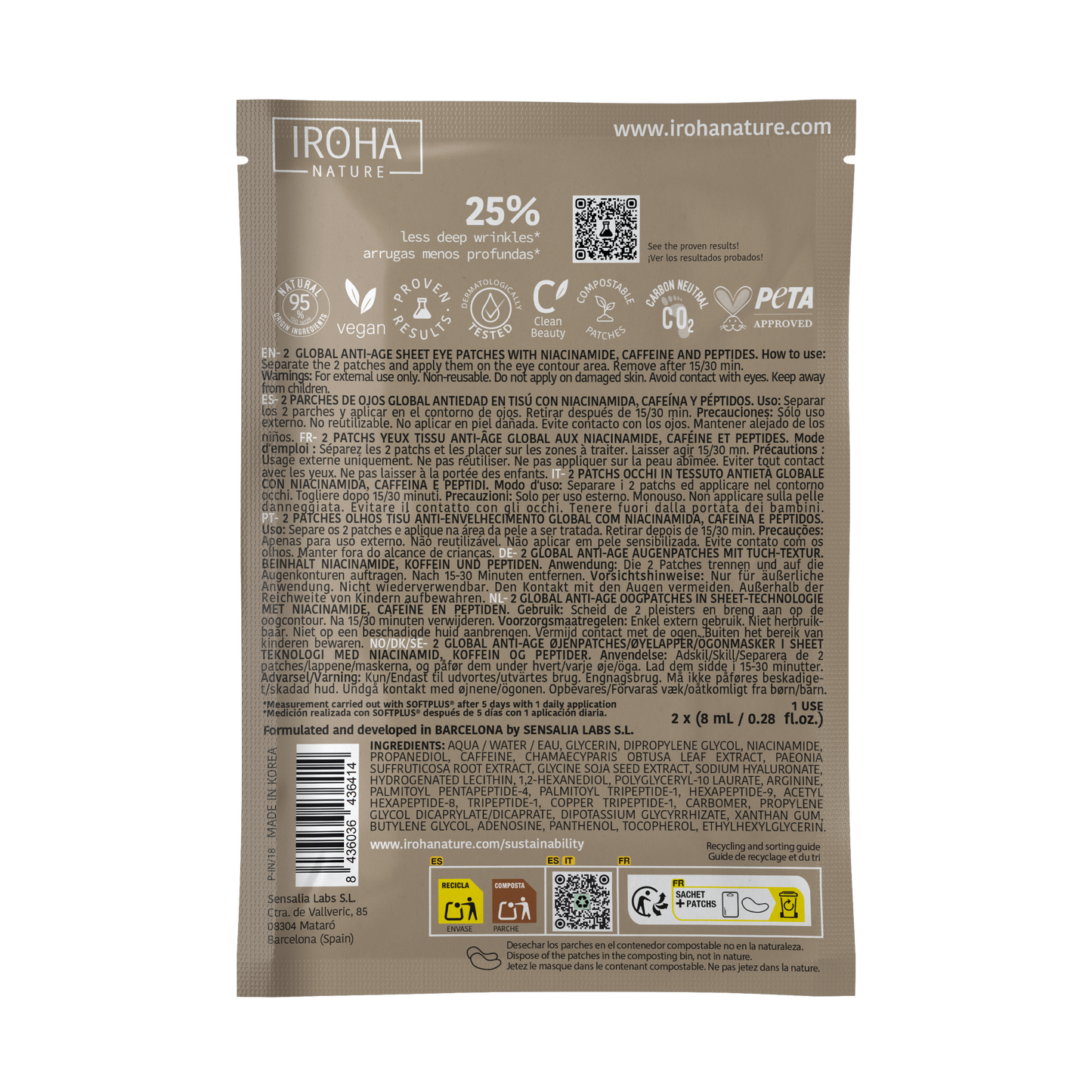 Patchs Yeux Anti-âge à la Niacinamide