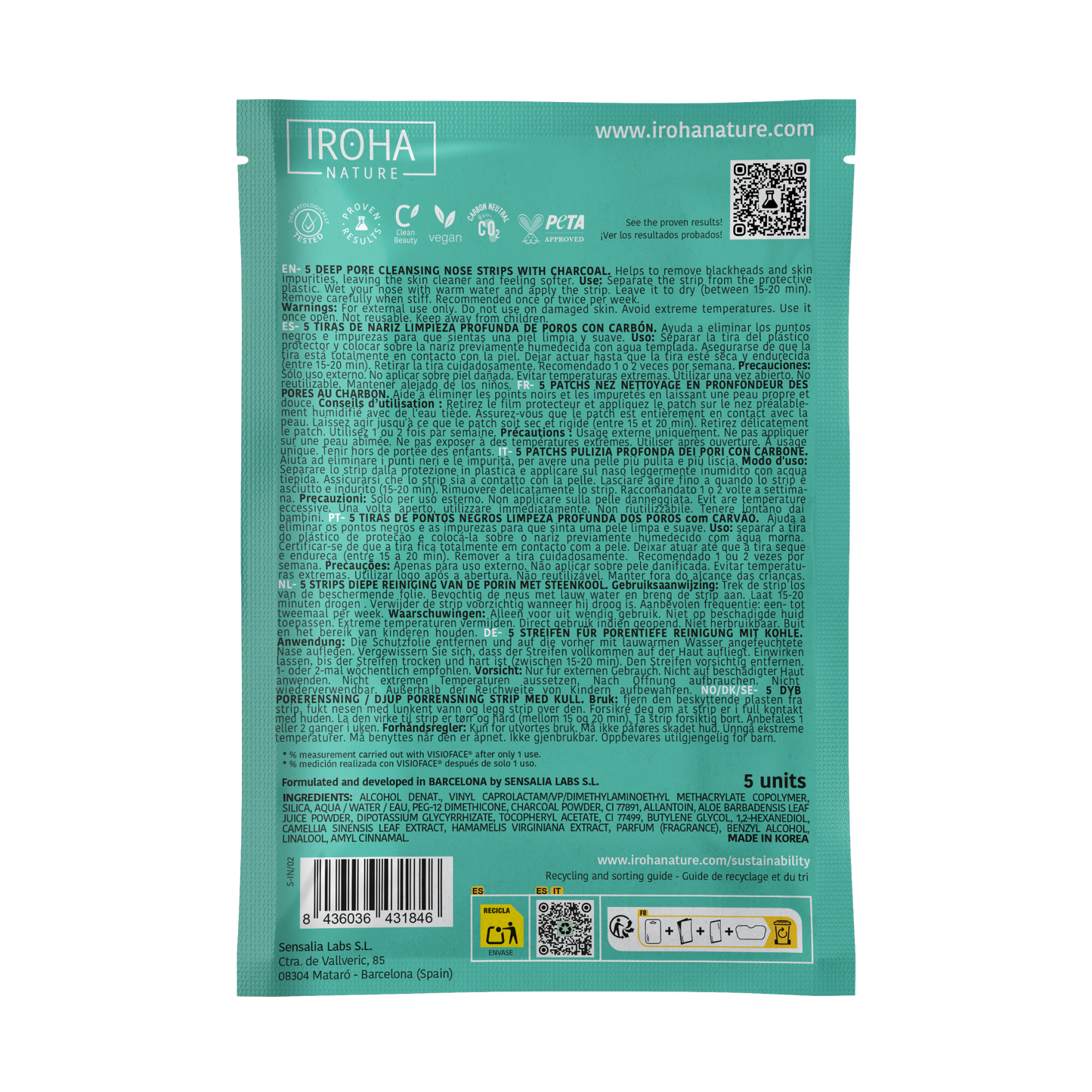 Patchs Nez Points Noirs au Charbon