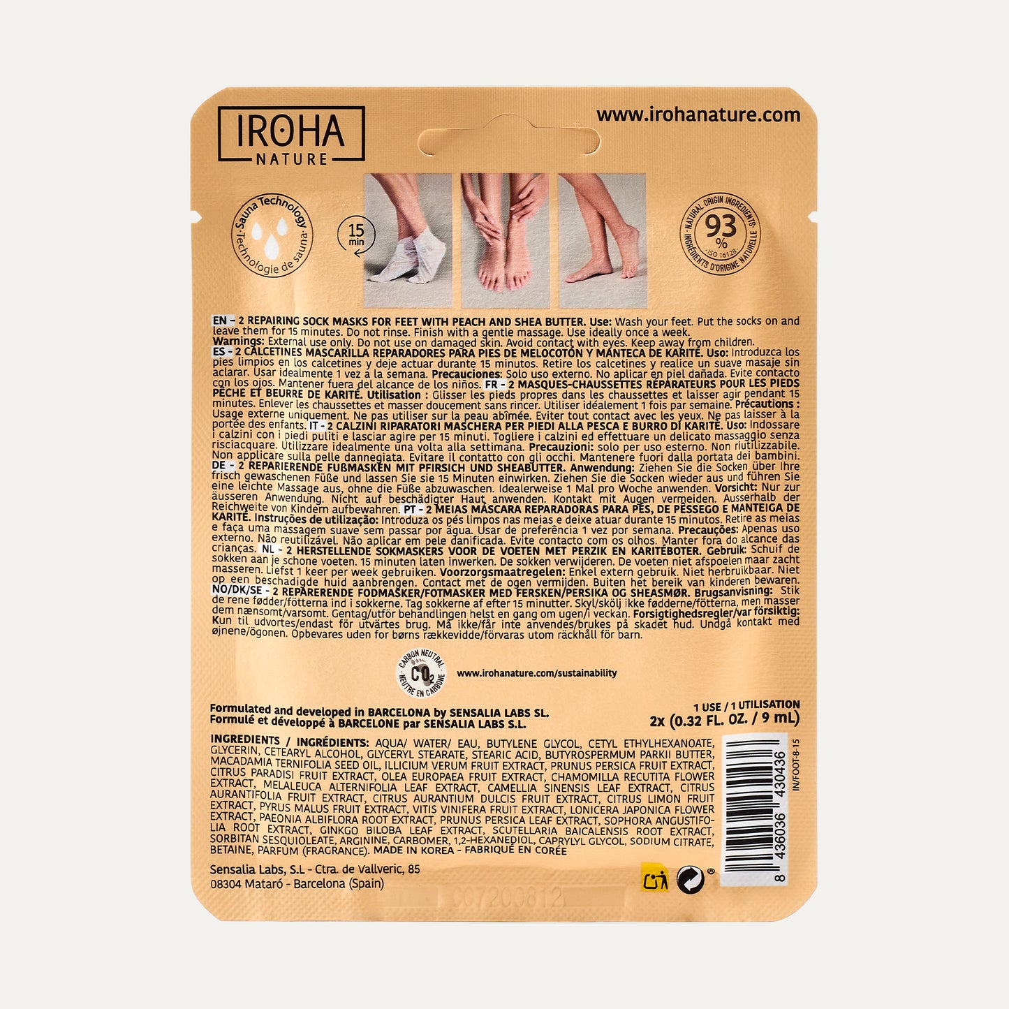Les Chaussettes Masque Réparatrices Pêche