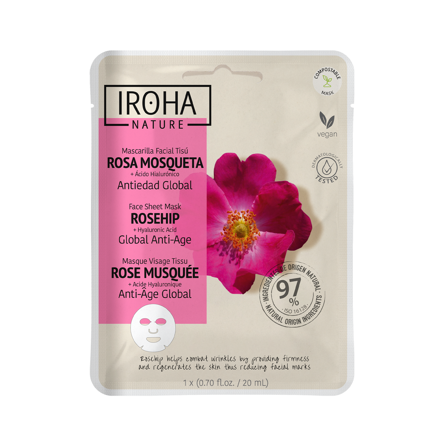 Masque Visage Anti-âge Global à la Rose Musquée