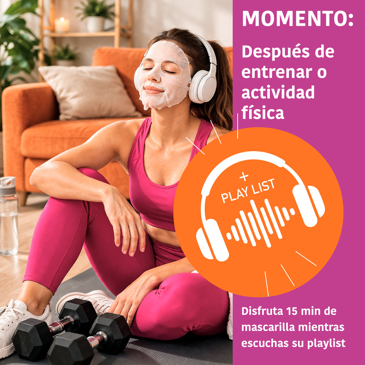 Mascarilla POST WORKOUT Purificante con Espirulina
