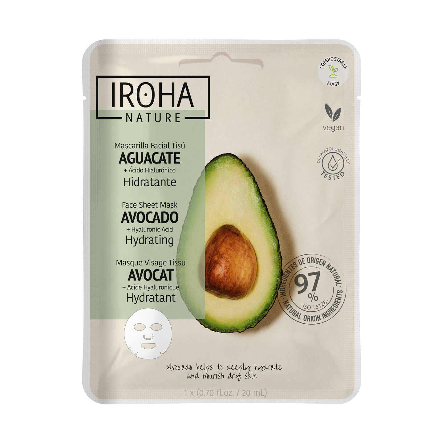 Masque hydratant à l'avocat