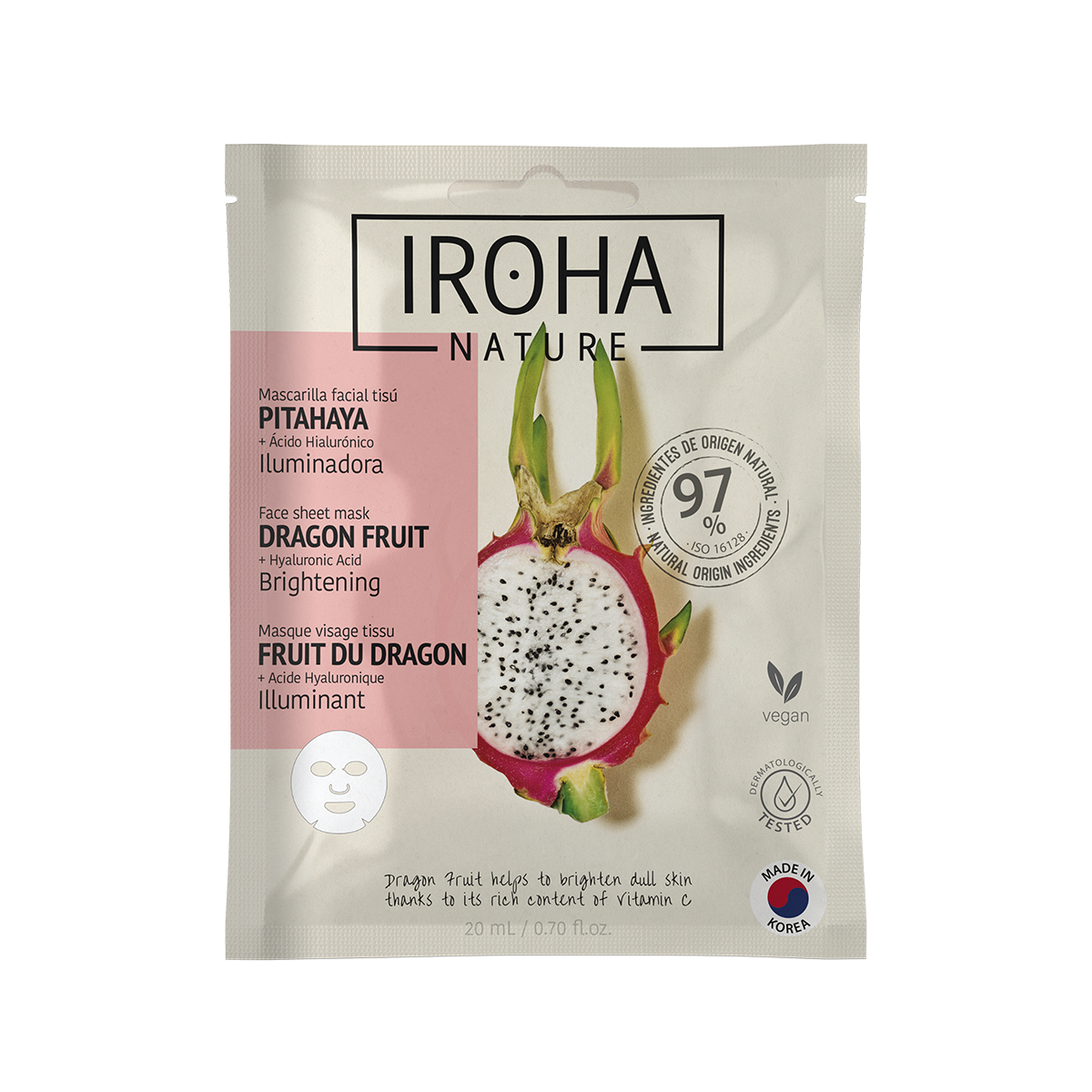 Mascarilla Iluminadora con Pitahaya