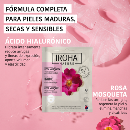 Mascarilla Facial Antiedad Global con Rosa Mosqueta