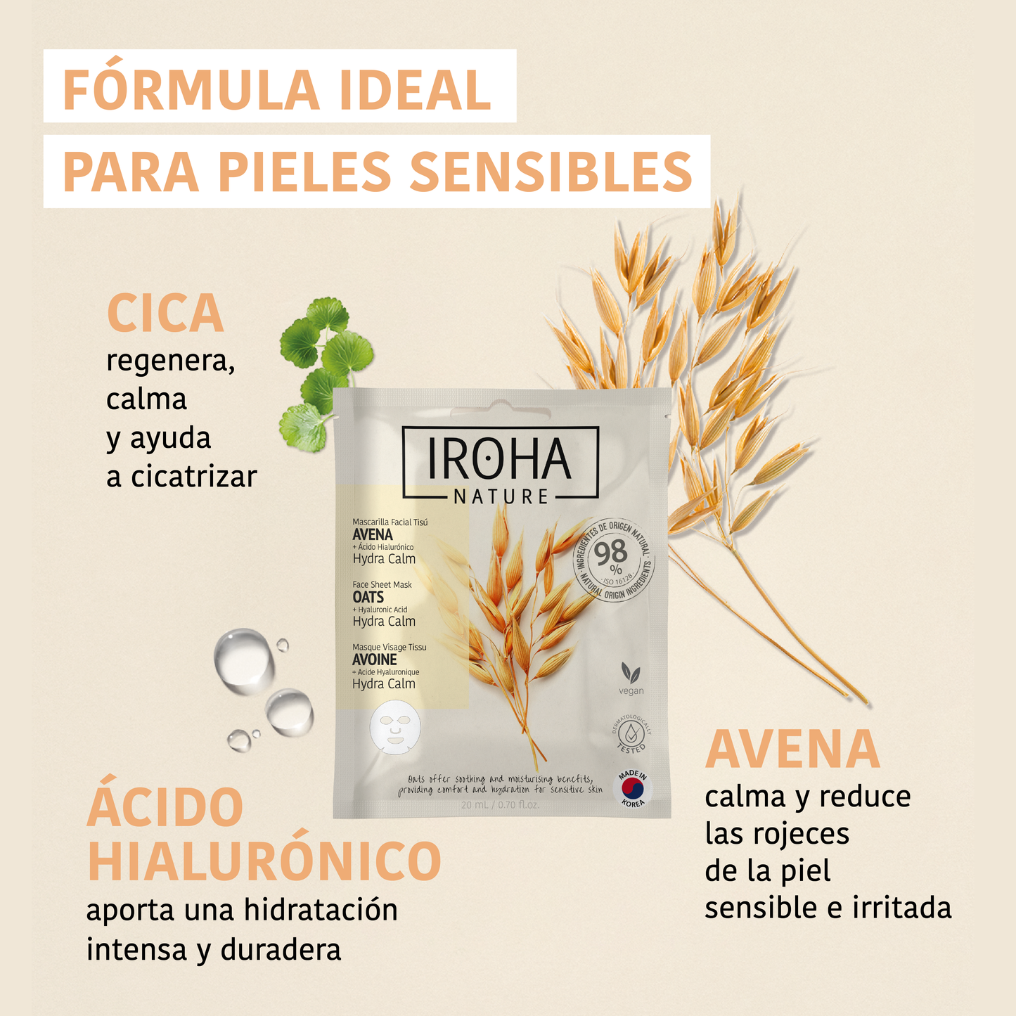 Mascarilla Hidratante Calmante con Avena
