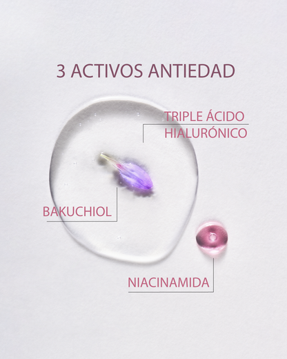 Pack 15 Guantes Mascarilla Antiedad Triple AH con Bakuchiol y Niacinamida