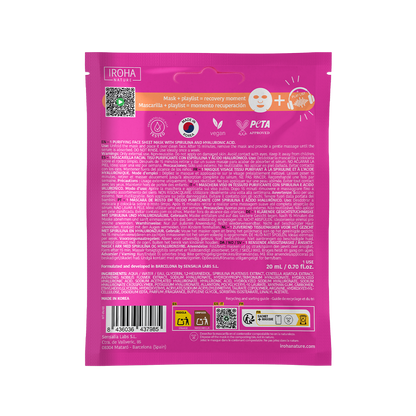 Mascarilla POST WORKOUT Purificante con Espirulina