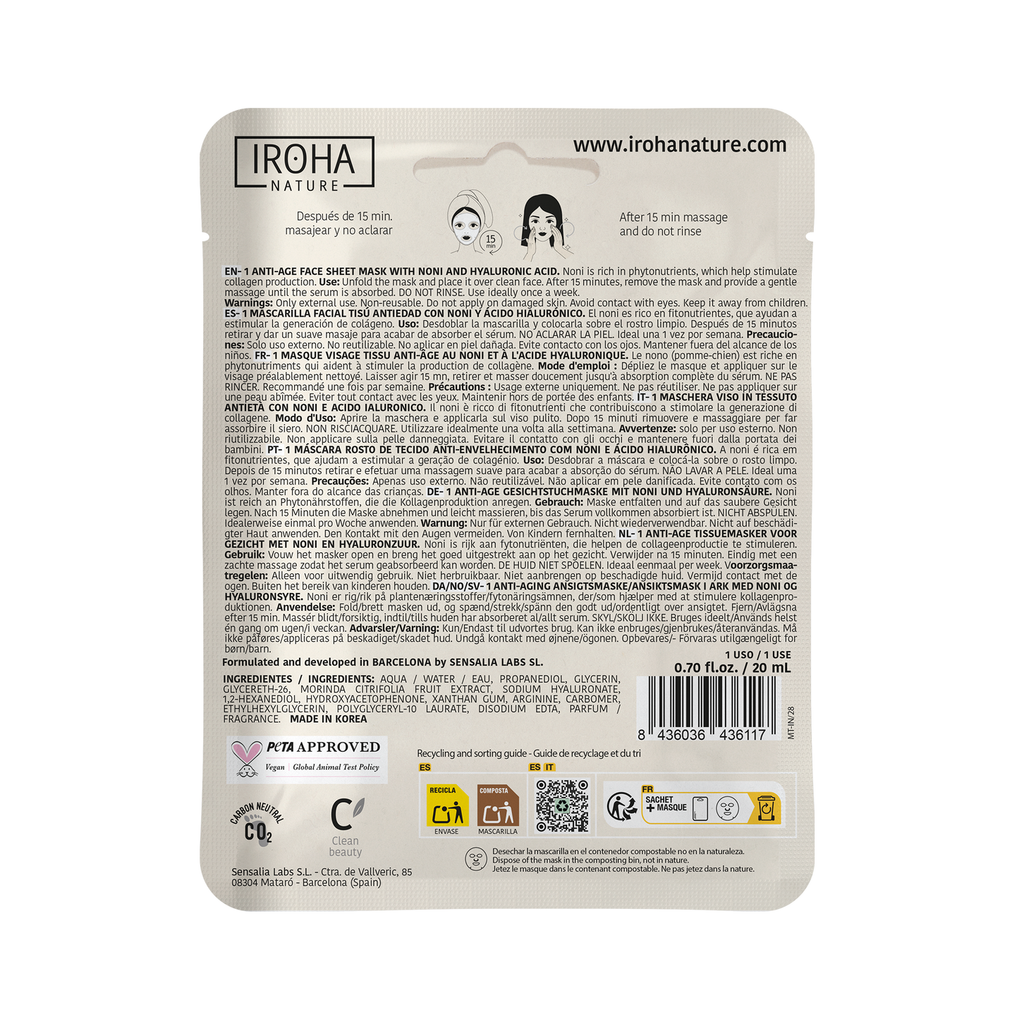 Masque Anti-âge au Noni