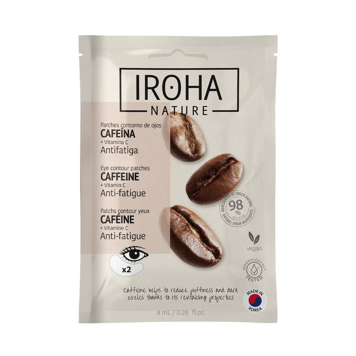 Parches Ojos Cafeína Antifatiga