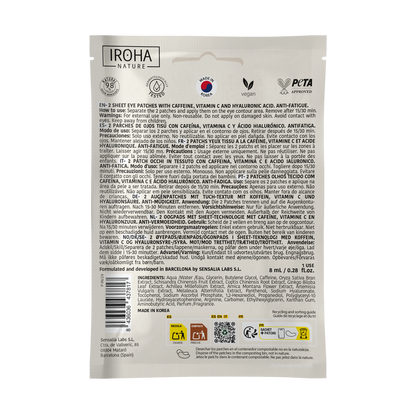 Parches Ojos Cafeína Antifatiga