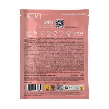 Masque illuminateur à la vitamine C