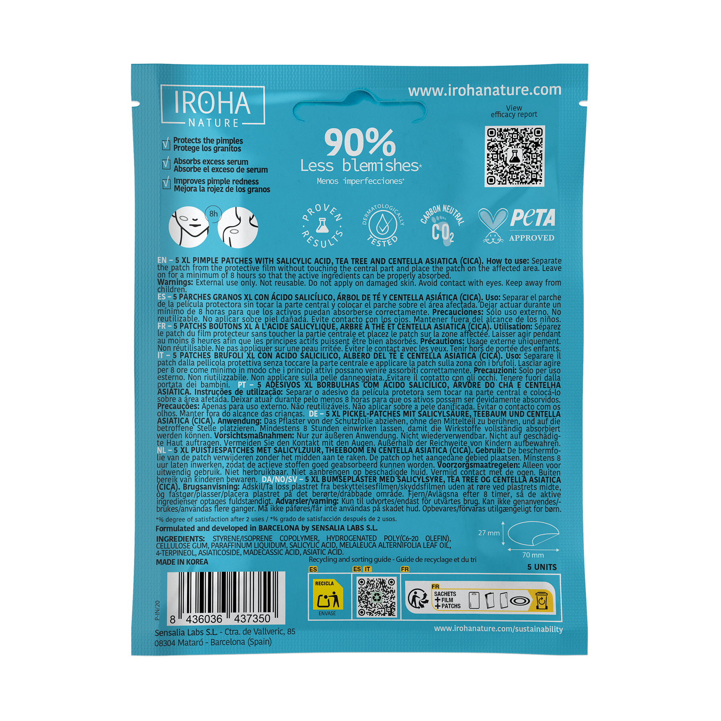 Patchs XL pour les boutons - Acide salicylique