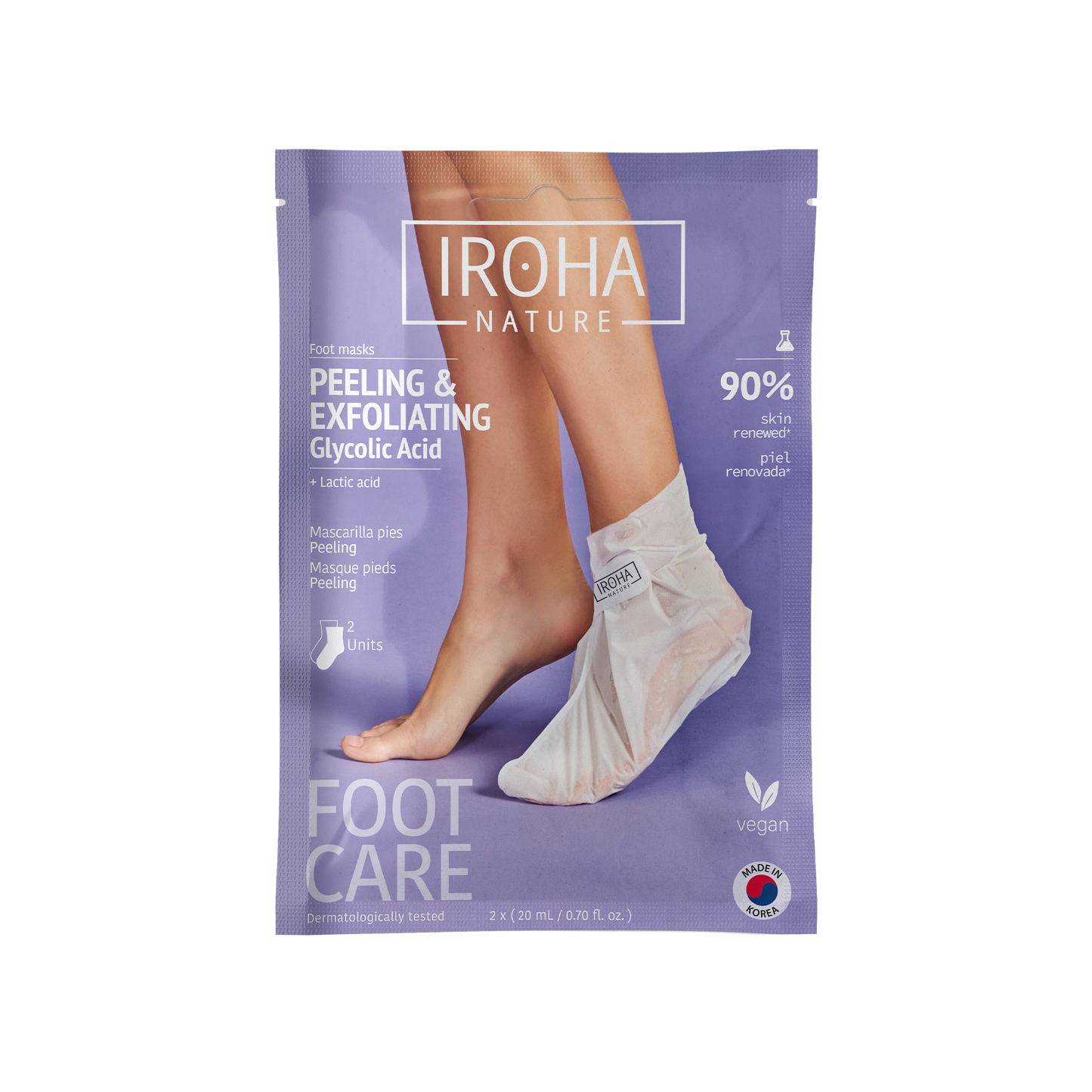 Chaussettes Peeling et Exfoliantes à l'Acide Glycolique