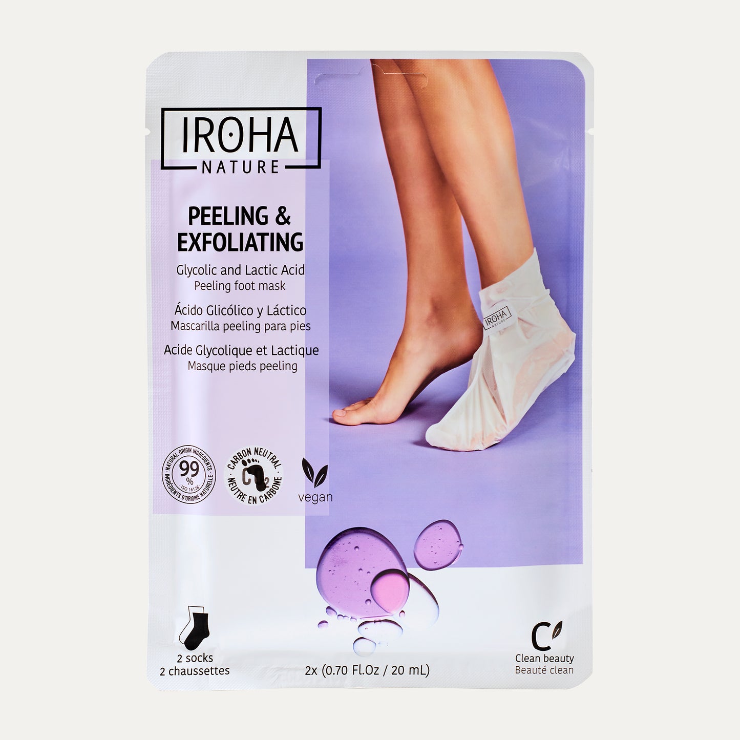 Chaussettes Peeling et Exfoliantes à l'Acide Glycolique