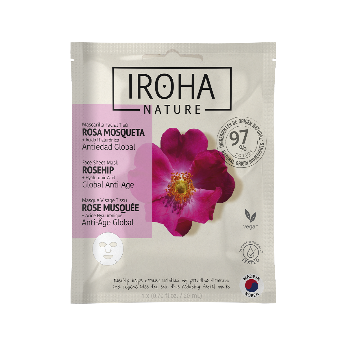 Mascarilla Facial Antiedad Global con Rosa Mosqueta
