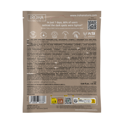 Masque anti-taches à l'acide tranexamique